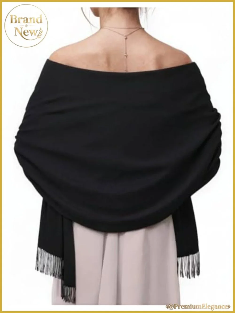 Womens Pashmina Shawl Wrap Scarf Viscose Polyester Wedding Evening